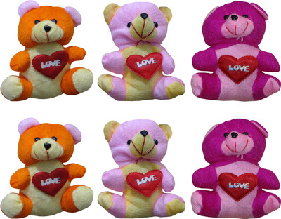 Atorakushon Pack of 6 Cute Heart Love with Teddy Bear Soft Stuffed Plush Toy Kid Children Infant love Valentine Birthday Gift - 12 cm(Multicolor)
Atorakushon Pack of 6 Cute Heart Love with Teddy Bear Soft Stuffed Plush Toy Kid Children Infant love Valentine Birthday Gift - 12 cm(Multicolor)