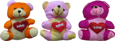 Atorakushon Pack of 3 Cute Heart Love with Teddy Bear Soft Stuffed Plush Toy Kid Children Infant love Valentine Birthday Gift - 12 cm(Multicolor)
Atorakushon Pack of 3 Cute Heart Love with Teddy Bear Soft Stuffed Plush Toy Kid Children Infant love Valentine Birthday Gift - 12 cm(Multicolor)