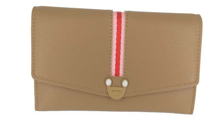 BAEnagari Women Casual Beige Artificial Leather Wallet(10 Card Slots), Tan