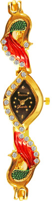 Wanton k-20 golden strap beautiful and attractive peacock crystal studded designer watch for women Watch - For Girls
Wanton k-20 golden strap beautiful and attractive peacock crystal studded designer watch for women Watch - For Girls