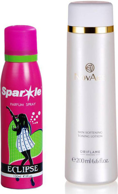 Oriflame Sweden NovAge Skin Softening Toning Lotion 200ml (32742) With one sparkle perfume spray 150 ml(Set of 2)
Oriflame Sweden NovAge Skin Softening Toning Lotion 200ml (32742) With one sparkle perfume spray 150 ml(Set of 2)
