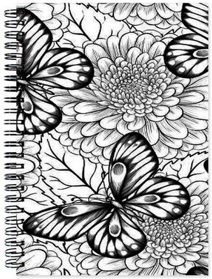 Little Jaipur A5 Note Book(Black and White Art, Multicolor)