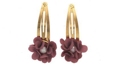 Anuradha Art Jewellery Side Clip Tic Tac Clip(Pink)