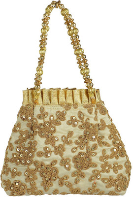 Tooba Handicraft Tooba Handicraft Party Wear Hand Embroidered Box Clutch Bag Purse For Bridal, Casual, Party , Wedding Potli(Gold)
Tooba Handicraft Tooba Handicraft Party Wear Hand Embroidered Box Clutch Bag Purse For Bridal, Casual, Party , Wedding Potli(Gold)