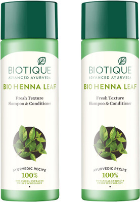 BIOTIQUE BIO HENNA LEAF FRESH TEXTURE SHAMPOO & CONDITIONER FOR GREYING HAIR 190ML(380 ml)
BIOTIQUE BIO HENNA LEAF FRESH TEXTURE SHAMPOO & CONDITIONER FOR GREYING HAIR 190ML(380 ml)