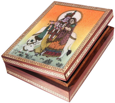 HANDICRAFTS PARADISE Jewellery box / Trinket box / Storage box out of Gemstones and wood Radha Krishna Design Jewellery Vanity Box(Multicolor) 
HANDICRAFTS PARADISE Jewellery box / Trinket box / Storage box out of Gemstones and wood Radha Krishna Design Jewellery Vanity Box(Multicolor)