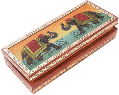 HANDICRAFTS PARADISE Jewellery box / Trinket box / Storage box out of Gemstones and Shisham wood Double elephant Design Jewellery Vanity Box(Multicolor)
HANDICRAFTS PARADISE Jewellery box / Trinket box / Storage box out of Gemstones and Shisham wood Double elephant Design Jewellery Vanity Box(Multicolor)