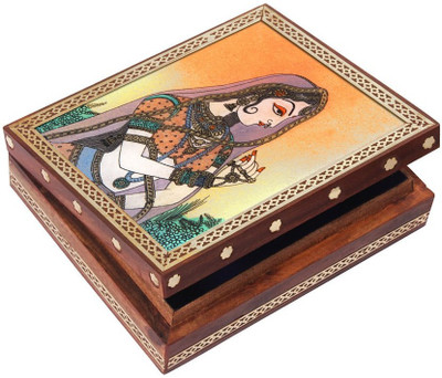 HANDICRAFTS PARADISE Jewellery box / Trinket box / Storage box out of Gemstones and wood New Banithani design Jewellery Vanity Box(Multicolor)
HANDICRAFTS PARADISE Jewellery box / Trinket box / Storage box out of Gemstones and wood New Banithani design Jewellery Vanity Box(Multicolor)