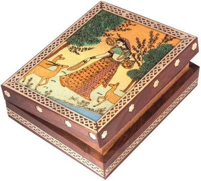 HANDICRAFTS PARADISE Jewellery box / Trinket box / Storage box out of Natural Gem stones and shisham wood Ragini design Jewellery Vanity Box(Multicolor)
HANDICRAFTS PARADISE Jewellery box / Trinket box / Storage box out of Natural Gem stones and shisham wood Ragini design Jewellery Vanity Box(Multicolor)