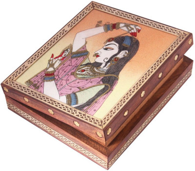HANDICRAFTS PARADISE Jewellery box / Trinket box / Storage box out of Gemstones and wood Shringar Pattern Jewellery Vanity Box(Multicolor)
HANDICRAFTS PARADISE Jewellery box / Trinket box / Storage box out of Gemstones and wood Shringar Pattern Jewellery Vanity Box(Multicolor)