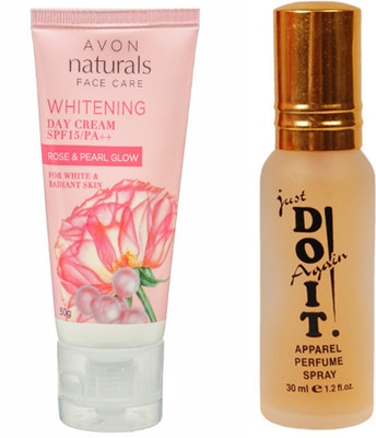 Avon Anew naturals Whitening Powdery Cream - Rose & Pearl (50 g) with one do it perfume 30 ml(Set of 2)
Avon Anew naturals Whitening Powdery Cream - Rose & Pearl (50 g) with one do it perfume 30 ml(Set of 2)