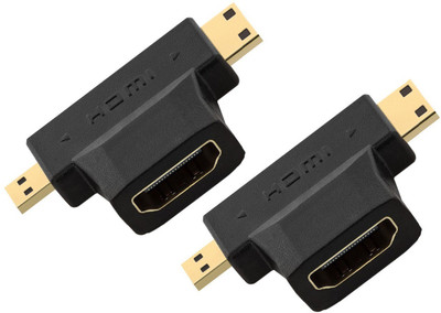 ReTrack SET OF 2PC 3 in1 Micro and Mini HDMI-Male To HDMI Female Converter for HDTV 1080P USB Adapter(Black)
ReTrack SET OF 2PC 3 in1 Micro and Mini HDMI-Male To HDMI Female Converter for HDTV 1080P USB Adapter(Black)
