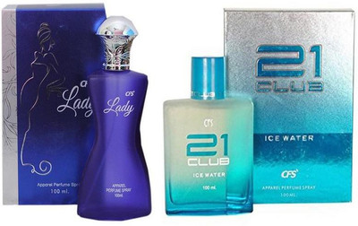 CFS Perfume CFS Lady Perfume 100 ML + CFS 21 Club Ice Water Perfume 100 ML Perfume - 200 ml(For Men & Women)
CFS Perfume CFS Lady Perfume 100 ML + CFS 21 Club Ice Water Perfume 100 ML Perfume - 200 ml(For Men & Women)