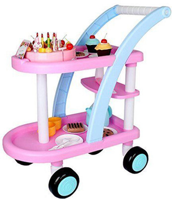 Webby DIY Birthday Cake with Trolley with Tea Set and Dessert