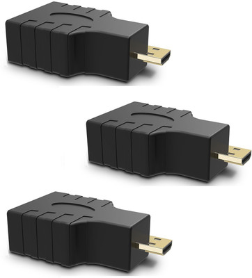 ReTrack SET OF 3PC Micro HDMI-Male To HDMI-Female Gold Plated Connector for PC HDTV Projector Camera HDMI Adapter(Compatible with Computer, TV, Gaming Console, Black)
ReTrack SET OF 3PC Micro HDMI-Male To HDMI-Female Gold Plated Connector for PC HDTV Projector Camera HDMI Adapter(Compatible with Computer, TV, Gaming Console, Black)