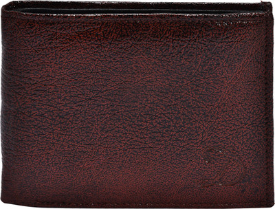 SFN Men Brown Genuine Leather Wallet(6 Card Slots)