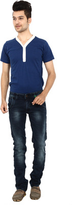 Carbon Slim Men's Blue Jeans, Indigo blue