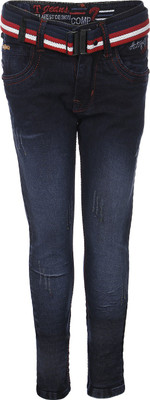 AJ Dezines Slim Boys Dark Blue Jeans
