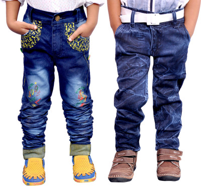 AD & AV Regular Boys Blue Jeans(Pack of 2
