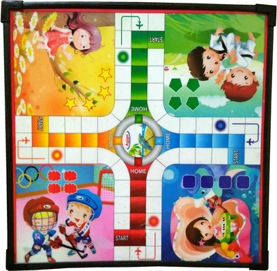 Sunshine International Wooden Ludo and Tambola Game, 2 In 1 Game (Ludo & Tambola) Board Game