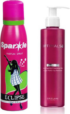 Oriflame Sweden optimals age revive anti ageing cleansing milk eye make up remover 200 ml (32416) one sparkle perfume spray 150 ml(Set of 2)
Oriflame Sweden optimals age revive anti ageing cleansing milk eye make up remover 200 ml (32416) one sparkle perfume spray 150 ml(Set of 2)