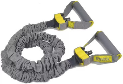 REEBOK Power Tube Level 4 Resistance Band(Grey, Pack of 1), Grey level 4