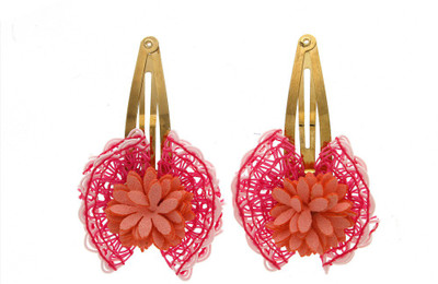 Anuradha Art Jewellery Side Clip Tic Tac Clip(Pink)