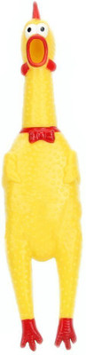 Foodie Puppies Yellow Squeaky Chew Rubber Fetch Toy, Squeaky Toy For Dog