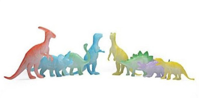 Aparnas Dinosaurs Radium glow in dark Dinosaurs Animals Plastic Toys for Kids6pcs (multicolour)