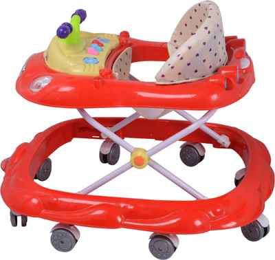 New Life Musical 3-in-1 Walker With Parent Rod(Red)