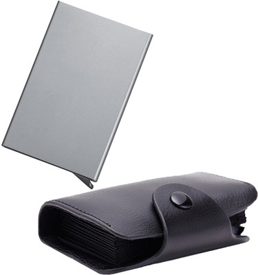 Stealodeal New Black Leatherite High Quality Wallet With Silver Automatic Pop-Up Button 15 Card Holder(Set of 2, Black, Silver)
Stealodeal New Black Leatherite High Quality Wallet With Silver Automatic Pop-Up Button 15 Card Holder(Set of 2, Black, Silver)