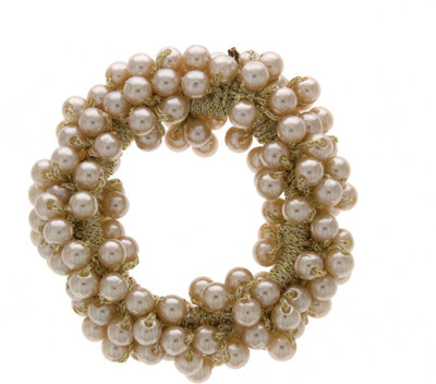 Anuradha Art Jewellery Rubber Band Rubber Band(White)