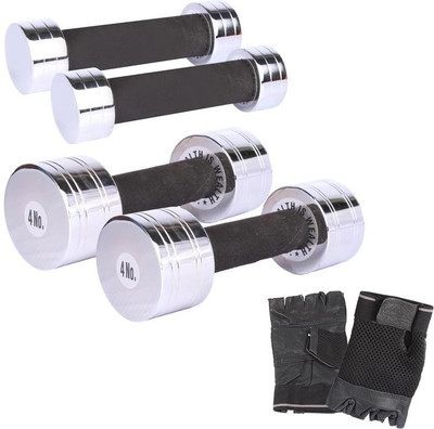 Royal 1 Kg 2 Pc Chrome Dumbell with 4 Kg 2 Pc Chrome Dumbell Hand Gloves Gym & Fitness Kit
Royal 1 Kg 2 Pc Chrome Dumbell with 4 Kg 2 Pc Chrome Dumbell Hand Gloves Gym & Fitness Kit