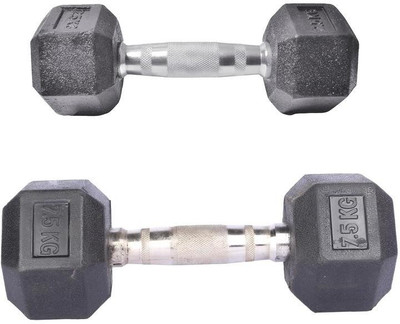 Royal 2.5Kg 1Pc HexaGonal Dumbell with 7.5Kg 1Pc HexaGonal Dumbell Fixed Weight Dumbbell(10 Kg), Colored
Royal 2.5Kg 1Pc HexaGonal Dumbell with 7.5Kg 1Pc HexaGonal Dumbell Fixed Weight Dumbbell(10 Kg), Colored