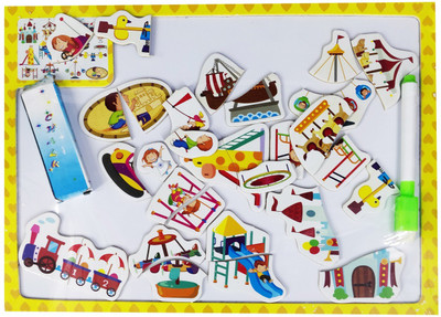 Emob Wooden 3 in 1 Double Sided Baord with Magnetic Park Theme Puzzle Game for Kids(Multicolor)
Emob Wooden 3 in 1 Double Sided Baord with Magnetic Park Theme Puzzle Game for Kids(Multicolor)