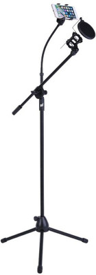 Smiledrive Professional Microphone Mic Stand with Extendable Boom Arm & Smart Phone Holder-height adjustable from 51.2” to 78.5” Microphone Stand With Mobile Holder(Black)
Smiledrive Professional Microphone Mic Stand with Extendable Boom Arm & Smart Phone Holder-height adjustable from 51.2” to 78.5” Microphone Stand With Mobile Holder(Black)