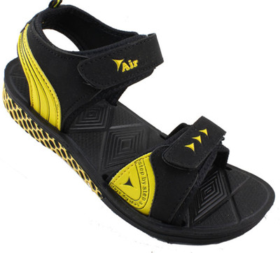 Claptrap Men Black Sports Sandals