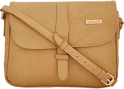 Steller Women Beige PU Sling Bag