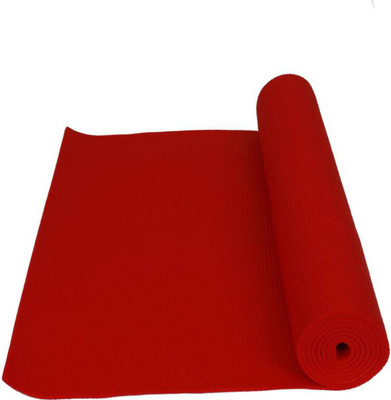 FIRSTLIKE RUBBER YOGA MAT MEDIUM (Pack of 1 MAROON) Maroon 4 mm Yoga Mat