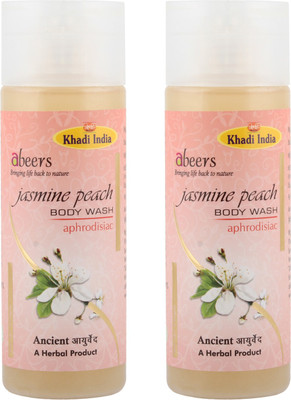 khadi abeers JASMINE PEACH BODY WASH - Set Of 2 Pcs(250 ml, Pack of 2)