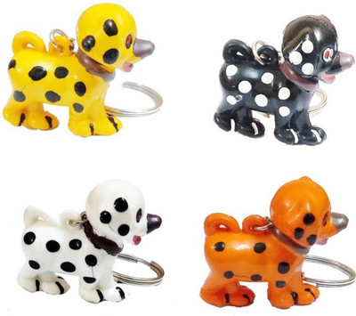 MGP Fashion small puppy 4 dog combo Key Chain(Multicolor)