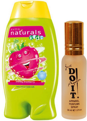 Avon Anew Naturals Kids Swirling strawberry 200ml with one do it perfume 30 ml(Set of 2)
Avon Anew Naturals Kids Swirling strawberry 200ml with one do it perfume 30 ml(Set of 2)
