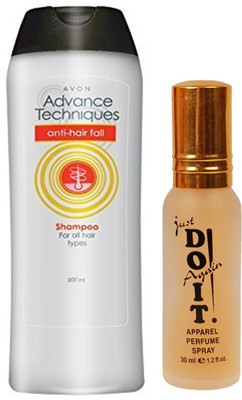 Avon Anew Advance Technique Antihairfall Shampoo for all Hair Type (200 ml) with one do it perfume 30 ml(Set of 2)
Avon Anew Advance Technique Antihairfall Shampoo for all Hair Type (200 ml) with one do it perfume 30 ml(Set of 2)