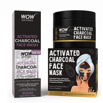 WOW Skin Science Activated Charcoal Face Wash with WOW Activated Charcoal Face Mask Wash Off Combo - No Parabens & Mineral Oils(Set of 2)
WOW Skin Science Activated Charcoal Face Wash with WOW Activated Charcoal Face Mask Wash Off Combo - No Parabens & Mineral Oils(Set of 2)