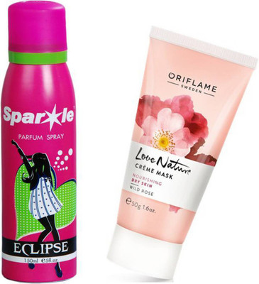 Oriflame Sweden Love Nature Crème Mask Wild Rose 50ml (32044) With one sparkle perfume spray 150 ml(Set of 2)
Oriflame Sweden Love Nature Crème Mask Wild Rose 50ml (32044) With one sparkle perfume spray 150 ml(Set of 2)