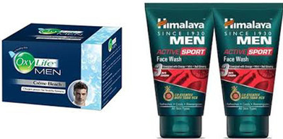Himalaya oxy life ceame bleach(150 gm), men active sport face wash (200 ml) combo kit(Set of 3)
Himalaya oxy life ceame bleach(150 gm), men active sport face wash (200 ml) combo kit(Set of 3)