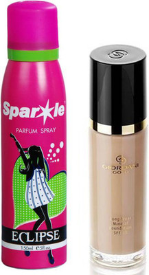 Oriflame Sweden iordani Gold Long Wear Mineral Foundation SPF 15 30ml (Light Ivory - 31804) With one sparkle perfume spray 150 ml(Set of 2)
Oriflame Sweden iordani Gold Long Wear Mineral Foundation SPF 15 30ml (Light Ivory - 31804) With one sparkle perfume spray 150 ml(Set of 2)