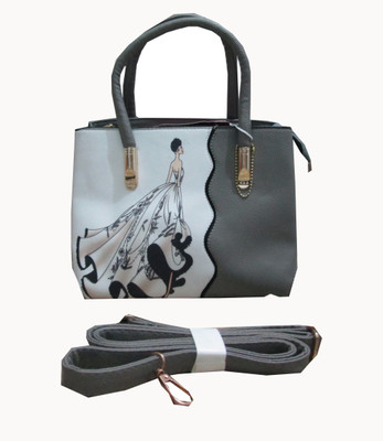 Sunny Fashion Hand-held Bag(Grey, White)