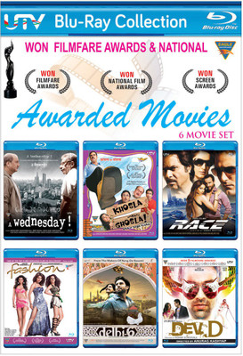 UTV Awarded Movies 6 Blu ray Collection (A Wednesday + Khosla Ka Ghosla + Race + Fashion + Delhi 6 + Dev D)(Blu-ray Hindi)
