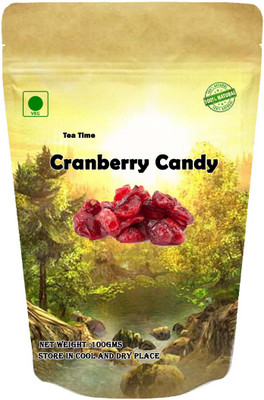 Tea Time Premium Quality Sun Dried Cranberries Cranberries(100 g, Pouch)